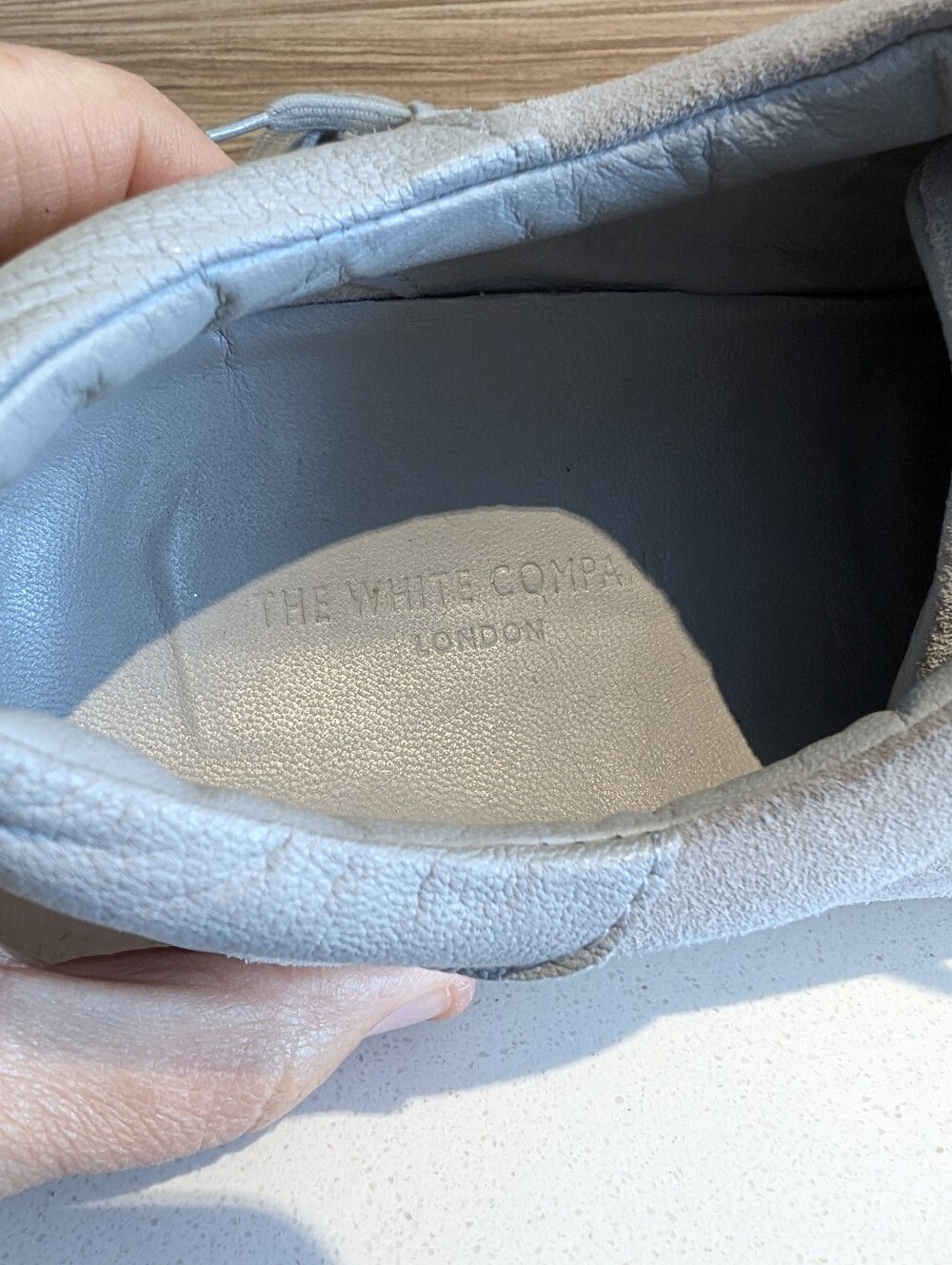 The White Company Gray Leather sneakers - Picture 5 of 5